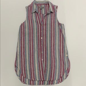 Long linen button up